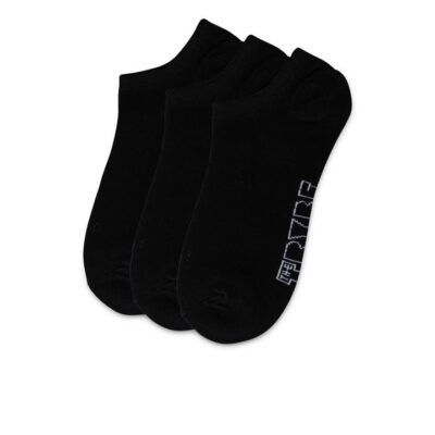Trybe Socks Invisible Sock 3 Pack Kids Black Unisex Size 9-12