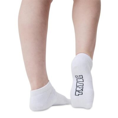 Trybe Socks Ankle Sock 3 Pack Kids White Unisex Size 13-3