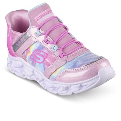 Skechers Slip-Ins: Galaxy Lights – Tiedye Takeoff Kids Pink/Multi Unisex Size 3 TheSneakerLounge Kids Skechers Slip-Ins: Galaxy Lights - Tiedye Takeoff Kids Pink/Multi Unisex Size 3