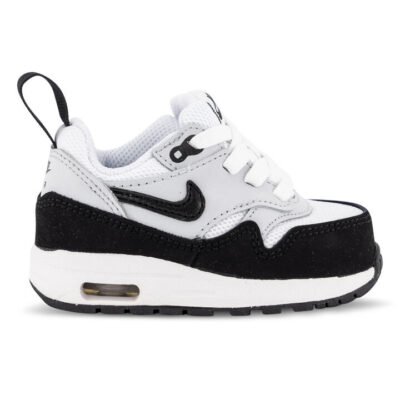 Nike Air Max 1 Easyon Kids White/Black-Pure Platinum Unisex Size 7 TheSneakerLounge Kids Nike Air Max 1 Easyon Kids White/Black-Pure Platinum Unisex Size 7