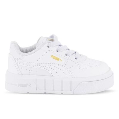 Puma Cali Court Kids Puma White-Puma Gold Unisex Size 6