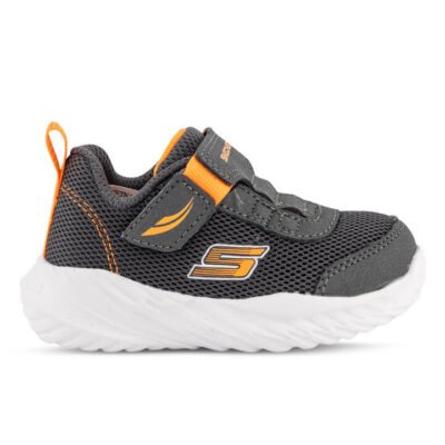 Skechers Nitro Sprint Kids Charcoal/Orange Unisex Size 5 TheSneakerLounge Kids Skechers Nitro Sprint Kids Charcoal/Orange Unisex Size 5