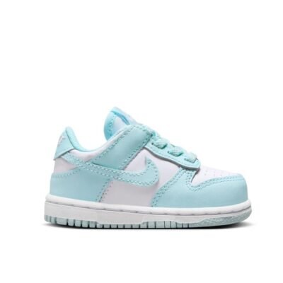 Nike Dunk Low Kids White/Glacier Blue Unisex Size 10 TheSneakerLounge Kids Nike Dunk Low Kids White/Glacier Blue Unisex Size 10