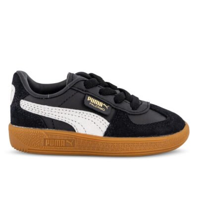 Puma Palermo Kids Puma Black-Feather Gray-Gum Unisex Size 8