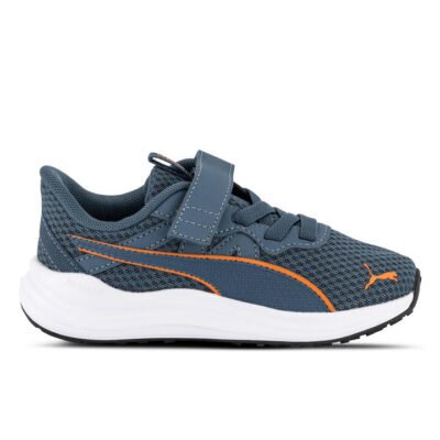 Puma Reflect Lite Ac+Ps Kids Gray Skies-Flame Flicker-Puma White Unisex Size 3