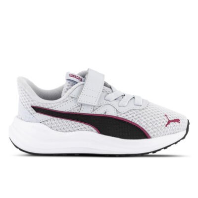 Puma Reflect Lite Ac+Ps Kids Silver Mist-Puma Black-Magenta Gleam Unisex Size 1