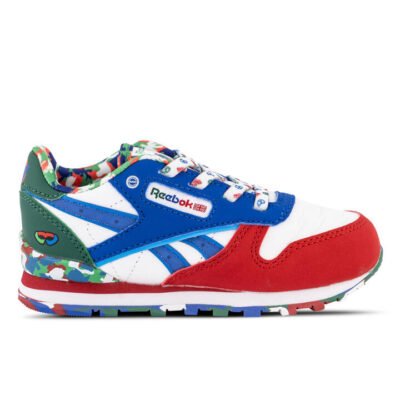 Reebok Classic Leather Step N Flash Kids Ftwrwhite/Blueblast/Marsred Unisex Size 6