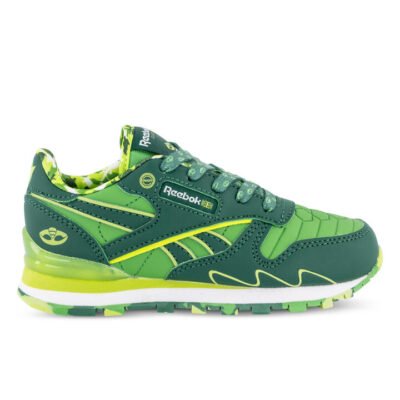 Reebok Classic Leather Step N Flash Kids Nicegreen/Shellgreen/Ftwrwhite Unisex Size 13