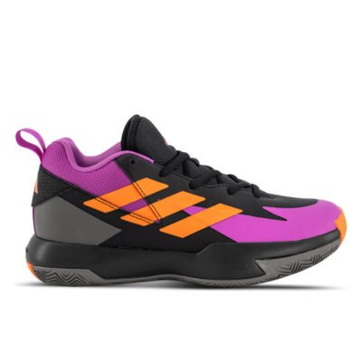 Adidas Performance Cross Em Up Select Kids Core Black/Purple Burst/Impact Orange Unisex Size 6 TheSneakerLounge Kids Adidas Performance Cross Em Up Select Kids Core Black/Purple Burst/Impact Orange Unisex Size 6