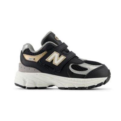 New Balance 2002 Hook & Loop Kids Black (001) Unisex Size 4