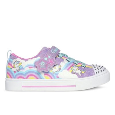 Skechers Twinkle Toes: Twinkle Sparks - Jumpin' Clouds Kids Lavender/Multi Unisex Size 1