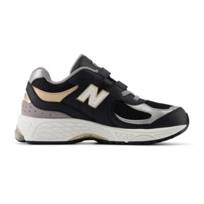 New Balance 2002 Hook & Loop Kids Black (001) Unisex Size 11