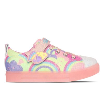 Skechers Twinkle Sparks Ice 2.0 - Shimmering Sky Kids Coral/Multi Unisex Size 11