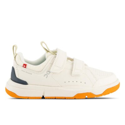 On The Roger Kids Ivory/Orange Unisex Size 3