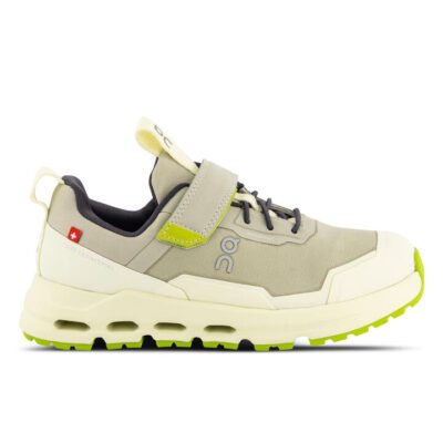 On Cloudhero Waterproof Kids Chalk/Seedling Unisex Size 3