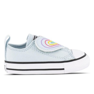 Converse Chuck Taylor All Star Heart Strap Easy-On Ox Kids Winter Slay/White/Black Unisex Size 5