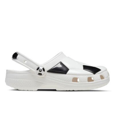 Crocs Classic Soccer Ball Clog Kids White/Black Unisex Size 13