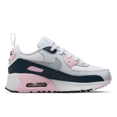Nike Air Max 1 Easyon Kids White/Wolf Grey-Pink Foam -Armory Navy Unisex Size 1Y TheSneakerLounge Kids Nike Air Max 1 Easyon Kids White/Wolf Grey-Pink Foam -Armory Navy Unisex Size 1Y