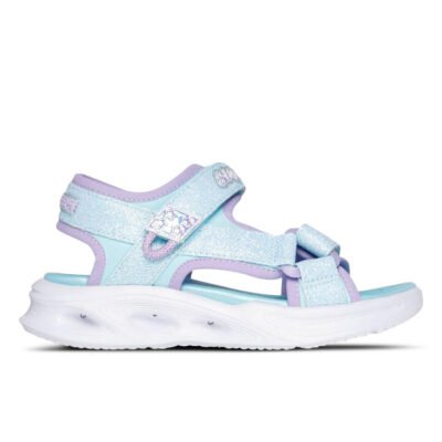 Skechers Sola Glow Sandal Kids Light Blue/Lavender Unisex Size 12 TheSneakerLounge Kids Skechers Sola Glow Sandal Kids Light Blue/Lavender Unisex Size 12