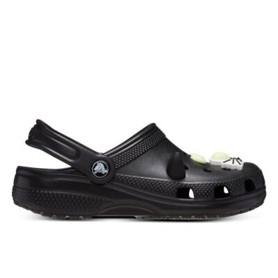 Crocs Classic Glow In The Dark Black Cat Clog Unisex Size 12