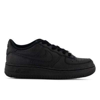Nike Air Force 1 Kids Black/Black Unisex Size 4 TheSneakerLounge Kids Nike Air Force 1 Kids Black/Black Unisex Size 4