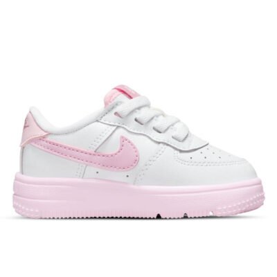 Nike Air Force 1 Low Easyon Kids White/Pink Foam -Elemental Pink Unisex Size 5 TheSneakerLounge Kids Nike Air Force 1 Low Easyon Kids White/Pink Foam -Elemental Pink Unisex Size 5