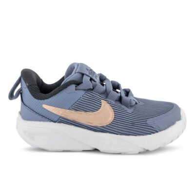 Nike Star Runner 4 Kids Ashen Slate/Bronze/Navy Unisex Size 5 TheSneakerLounge Kids Nike Star Runner 4 Kids Ashen Slate/Bronze/Navy Unisex Size 5