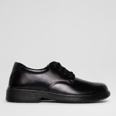 Daytona Senior E Black Leather Lace Up Shoes