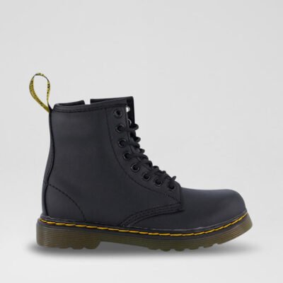 1460 Junior Black Leather Calf Boots TheSneakerLounge Kids 1460 Junior Black Leather Calf Boots