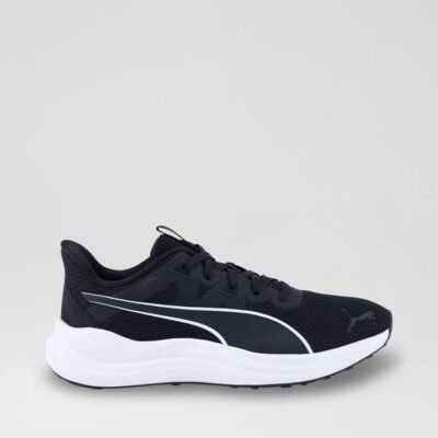 Reflect Lite Junior Black White Mesh Fabric Sneakers