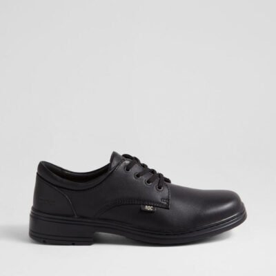 Larrikin Junior Black Leather Lace Up Shoes TheSneakerLounge Kids Larrikin Junior Black Leather Lace Up Shoes