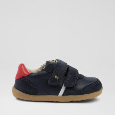 Su Riley Infant Navy Red Leather Sneakers TheSneakerLounge Kids Su Riley Infant Navy Red Leather Sneakers