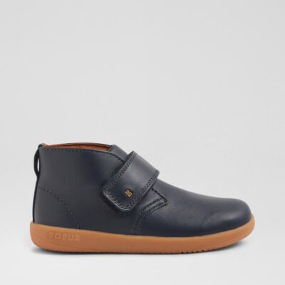 Kp Desert Junior Navy Leather Ankle Boots TheSneakerLounge Kids Kp Desert Junior Navy Leather Ankle Boots