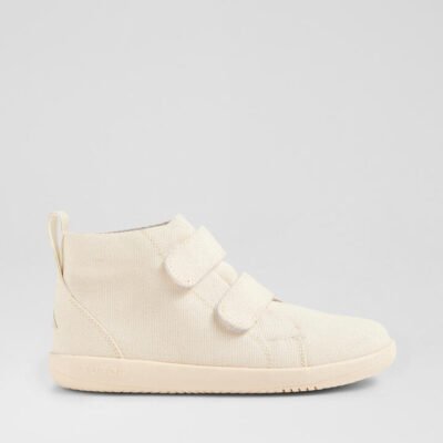 Kp Grass Court High Junior Chalk Canvas Ankle Boots TheSneakerLounge Kids Kp Grass Court High Junior Chalk Canvas Ankle Boots