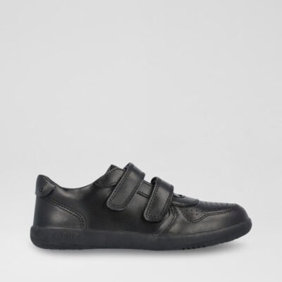 Kp Rally Black Leather Flat Shoes