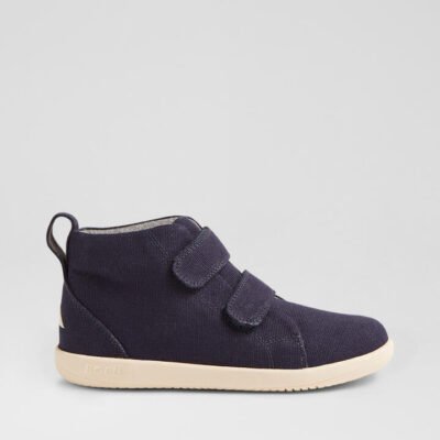 Kp Grass Court High Junior Navy Canvas Ankle Boots TheSneakerLounge Kids Kp Grass Court High Junior Navy Canvas Ankle Boots