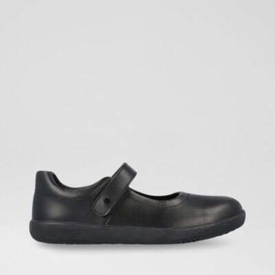 Kp Spark Black Leather Flat Shoes