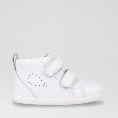 Su Grass Court High Optical White Leather Ankle Boots