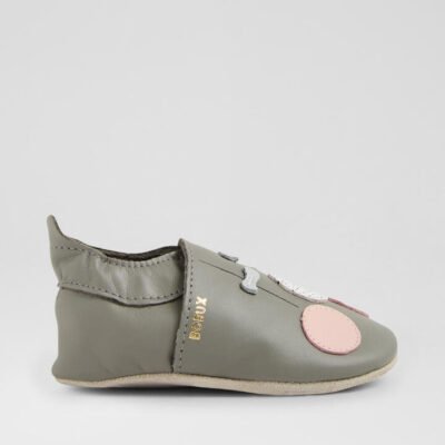 Ss Balloons Infant Grey Leather Flat Shoes