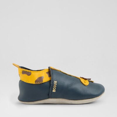 Ss Giraffe Infant Navy Leather Flat Shoes TheSneakerLounge Kids Ss Giraffe Infant Navy Leather Flat Shoes