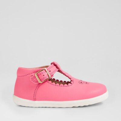Su Poppy Pink Lemonade Leather Flat Shoes TheSneakerLounge Kids Su Poppy Pink Lemonade Leather Flat Shoes