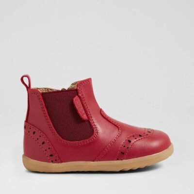 Su Billie Tibitan Red Leather Ankle Boots