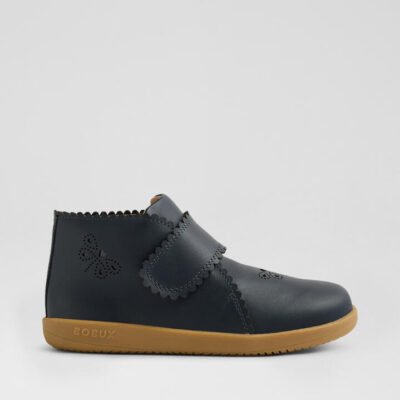 Kp Willow Navy Leather Ankle Boots