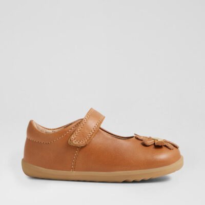 Su Pixie Caramel Leather Flat Shoes TheSneakerLounge Kids Su Pixie Caramel Leather Flat Shoes