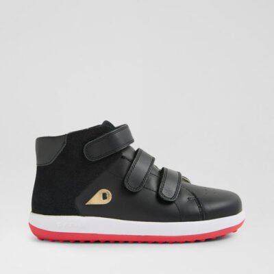 Kp Gamepoint Junior Black Leather Ankle Boots TheSneakerLounge Kids Kp Gamepoint Junior Black Leather Ankle Boots