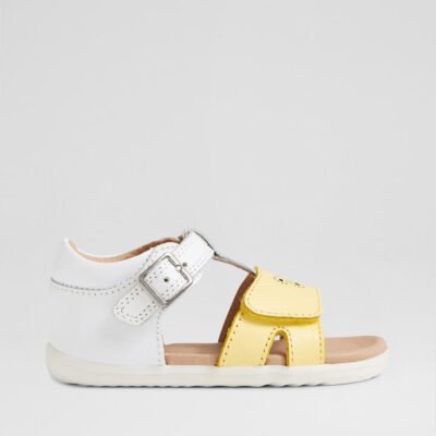 Su Haven Infant White Pale Banana Leather Sandals