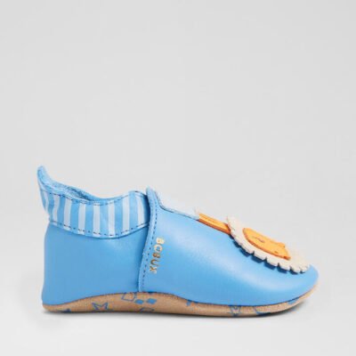 Ss Lionello Azure Blue Leather Flat Shoes TheSneakerLounge Kids Ss Lionello Azure Blue Leather Flat Shoes