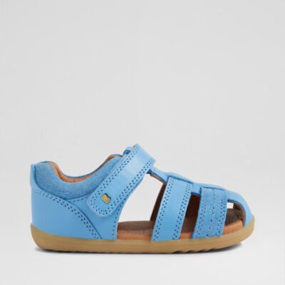 Su Roam Infant Azure Blue Leather Sandals TheSneakerLounge Kids Su Roam Infant Azure Blue Leather Sandals