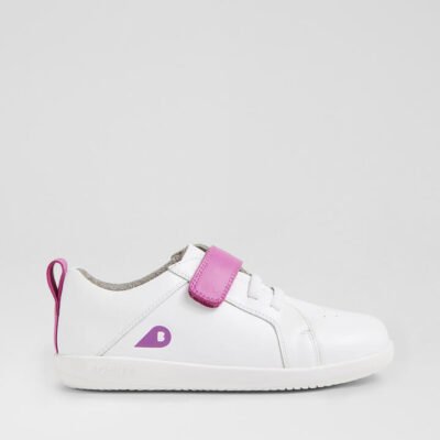 Kp Pace Optical White Orchid Leather Flat Shoes