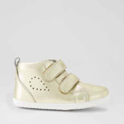 Su Grass Court High Pale Gold Leather Ankle Boots